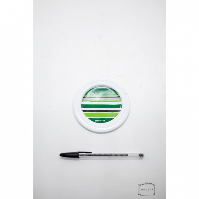 PORTA-COPO REDONDO METAL BRANCO