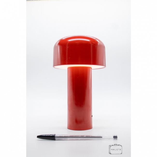 LUMINÁRIA DE MESA FORMATO COGUMELO VERMELHA