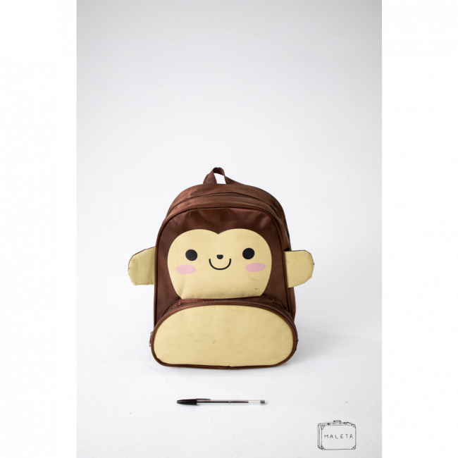 MOCHILA INFANTIL FORMATO MACACO
