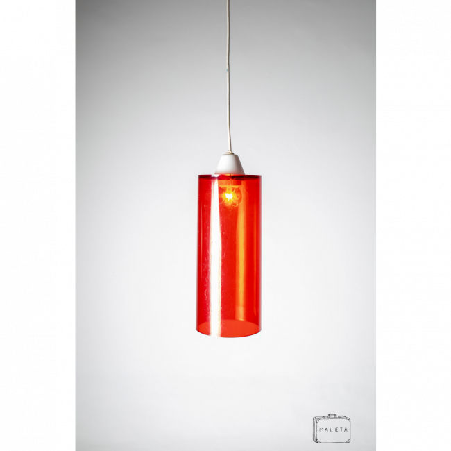 LUMINÁRIA PENDENTE ACRÍLICO VERMELHO