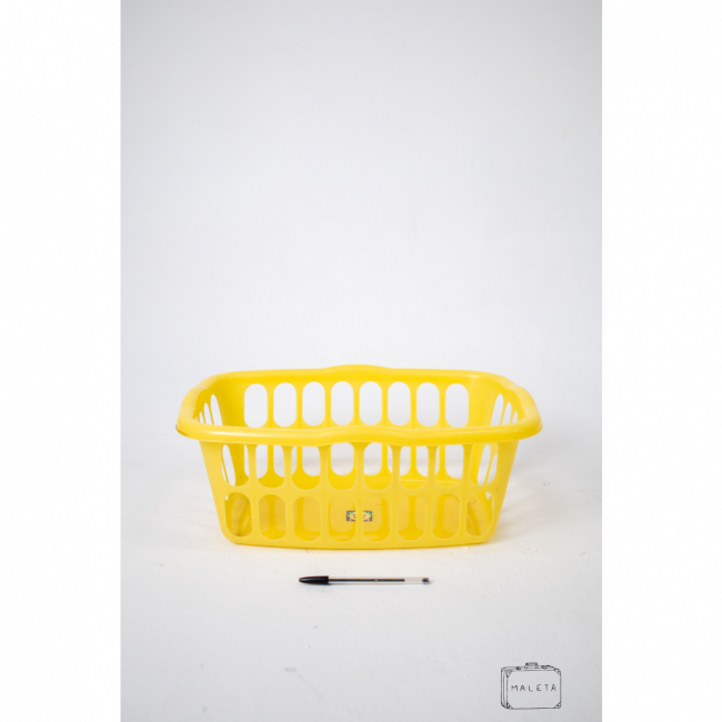 CESTO PLÁSTICO AMARELO