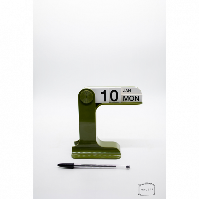 CALENDÁRIO DE MESA PLAQUINHAS VERDE