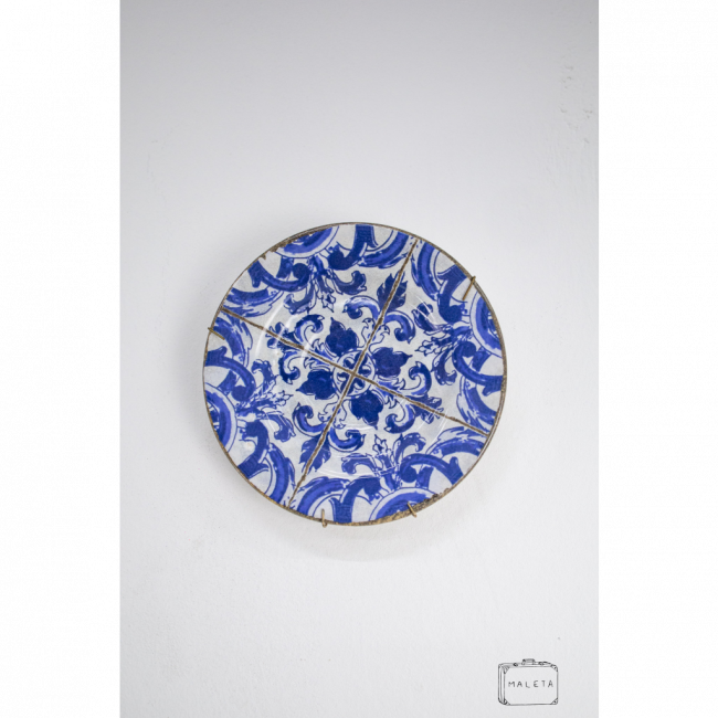 PRATO DECORATIVO ESTAMPA AZUL