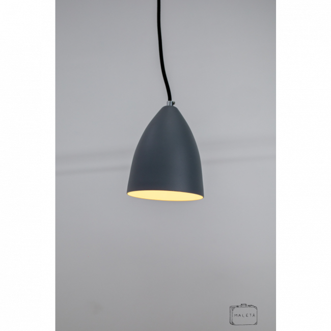 LUMINÁRIA PENDENTE CÔNICA CINZA FOSCA