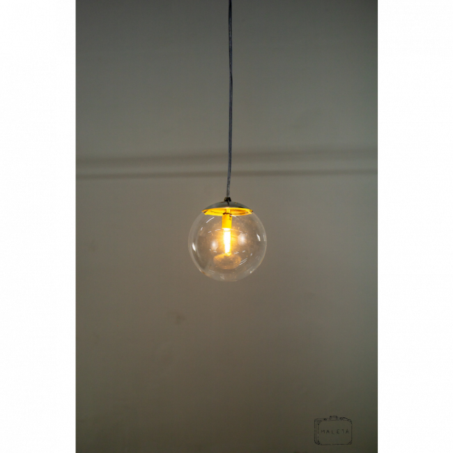 LUMINÁRIA PENDENTE FORMATO BOLINHA VIDRO