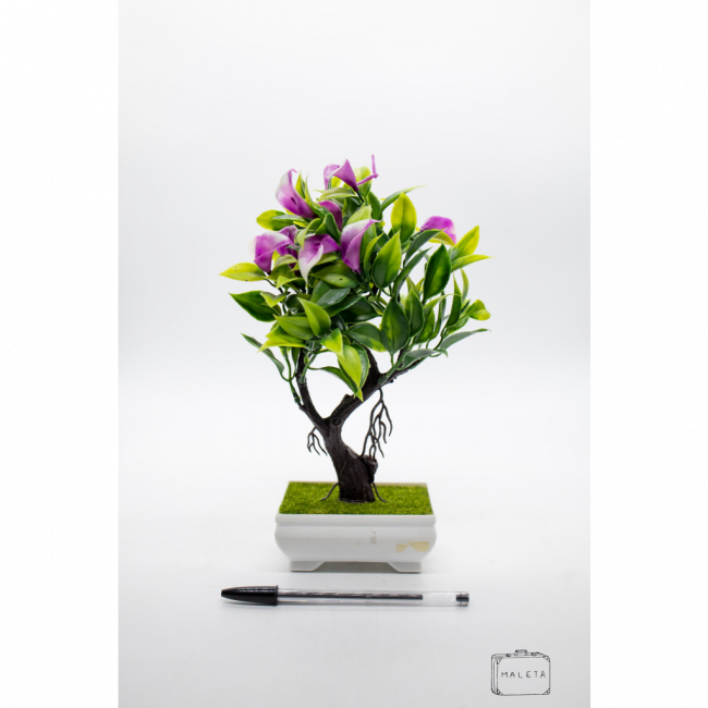 VASO PLANTINHA ARTIFICIAL ROXA