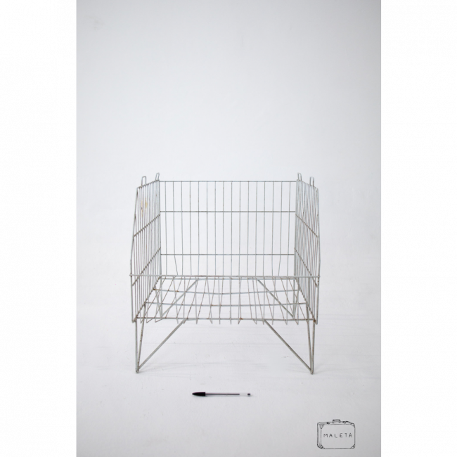 CESTO GÔNDOLA ARAMADO BRANCO - L0,50XP0,53XA0,50