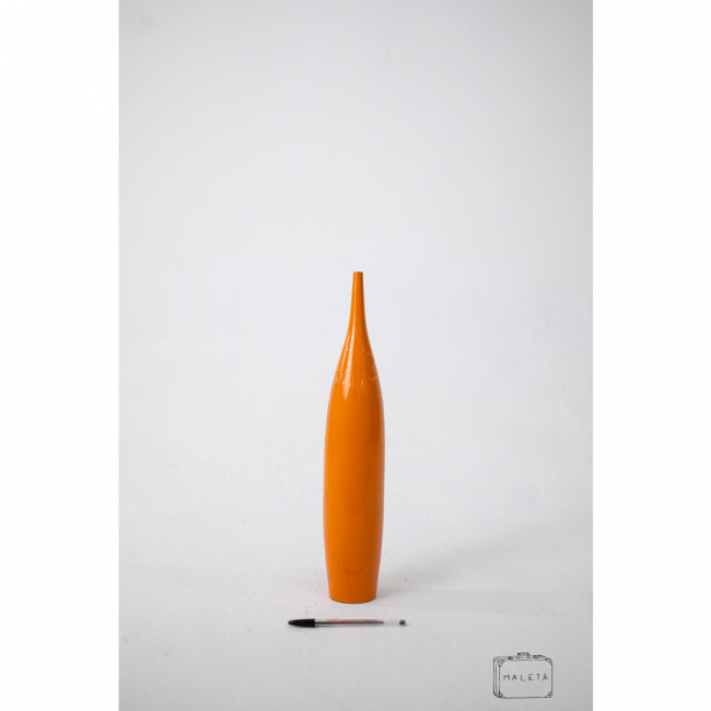 VASO CERÂMICA LARANJA ALTO (QUEBRADO)