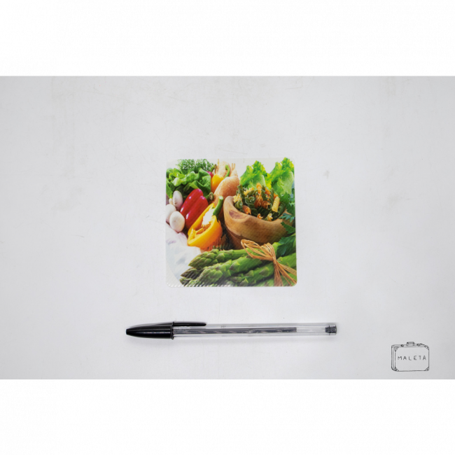PORTA-COPO QUADRADO ESTAMPA LEGUMES