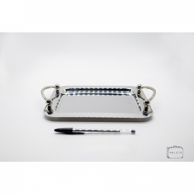BANDEJA RETANGULAR INOX PEQUENA - LS