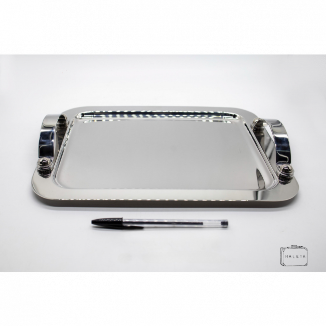 BANDEJA RETANGULAR INOX GRANDE - LS