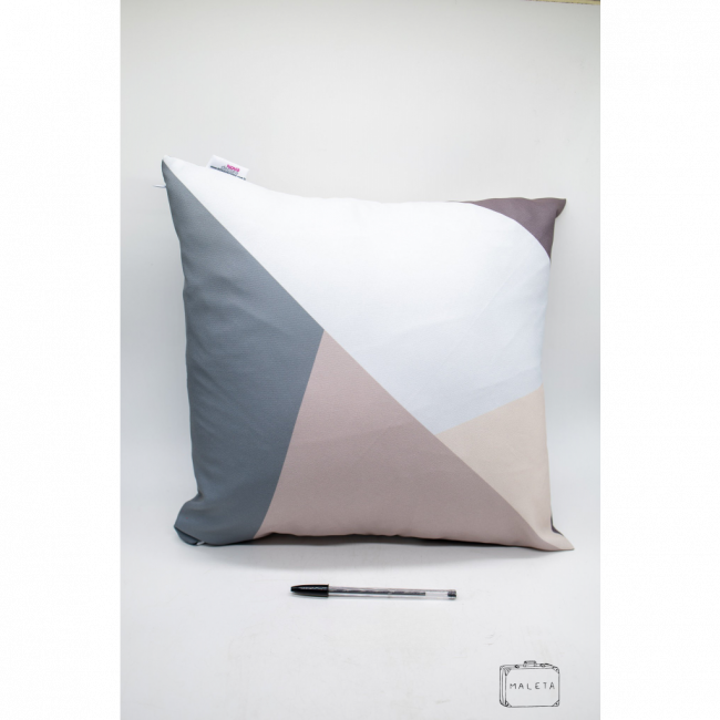 ALMOFADA TONS DE ROSA E CINZA 40X40 - LS