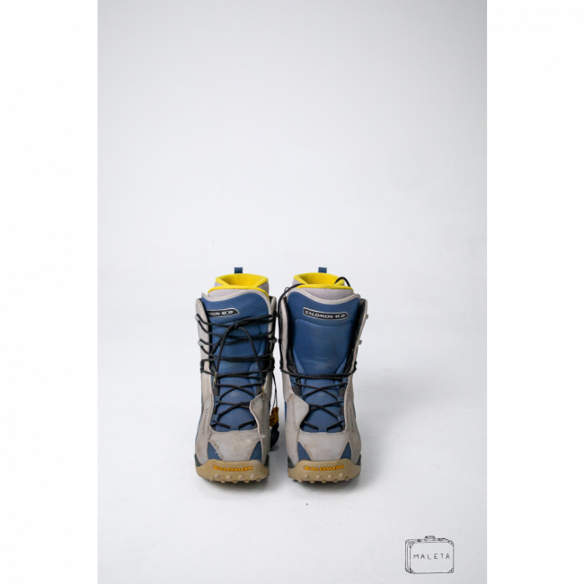 BOTA PARA NEVE AZUL DETALHES CINZA E AMARELO - SALOMON