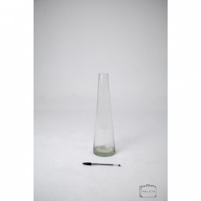 VASO VIDRO ALTO FORMATO CONE