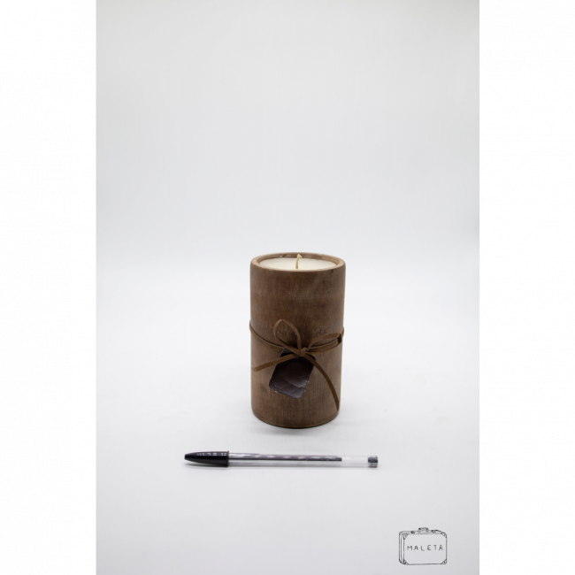 VELA BAMBU LAÇO COURO