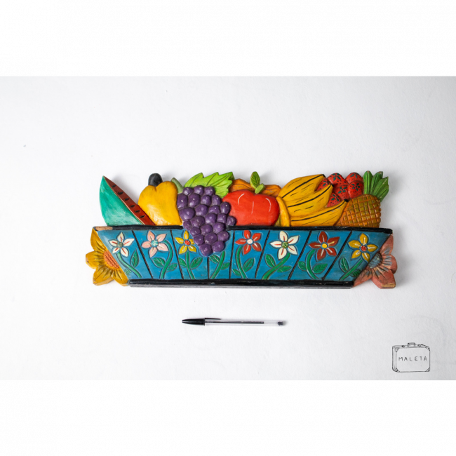 PLACA DECORATIVA PAREDE ESTAMPA FRUTAS