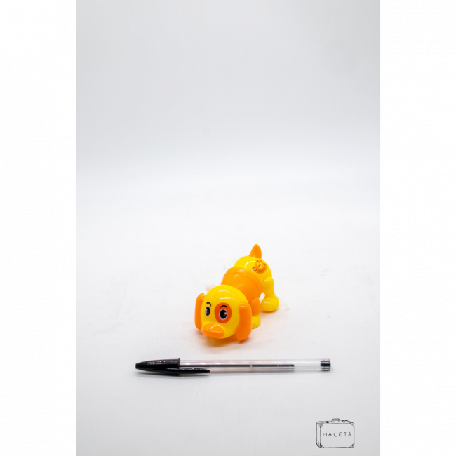 CACHORRO AMARELO E LARANJA PLÁSTICO