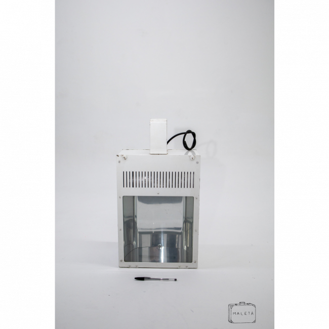 LUMINÁRIA METAL BRANCA VINTAGE - L0,30XP0,18XA0,43