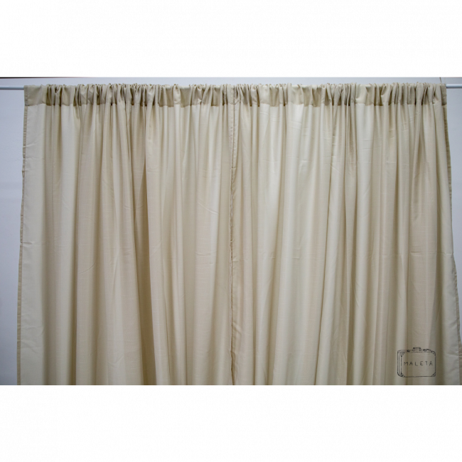 CORTINA LINHO AREIA - 2,86X3,00