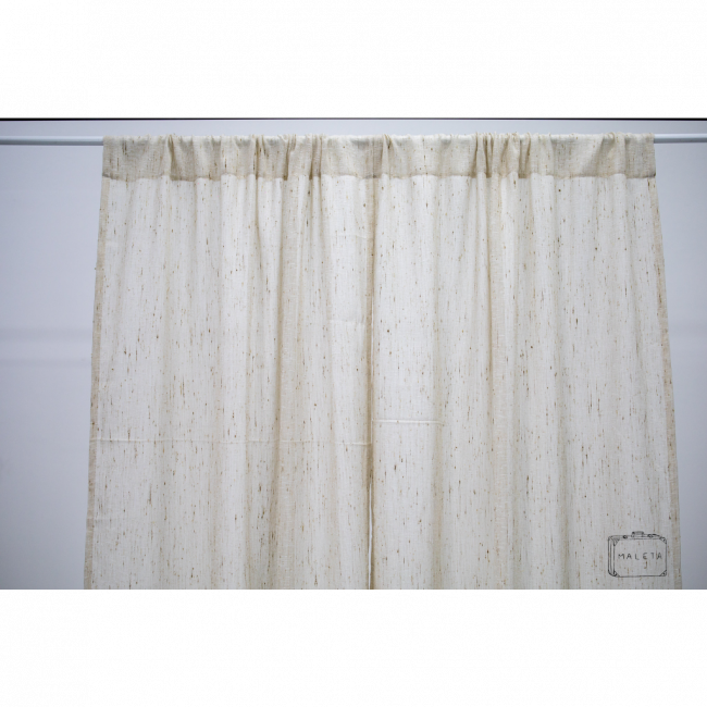 CORTINA LINHO AREIA RISCADINHA - 0,94X2,00