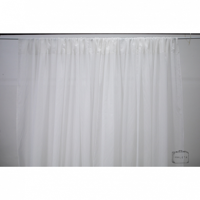 CORTINA VOIL BRANCA - 2,90X4,20