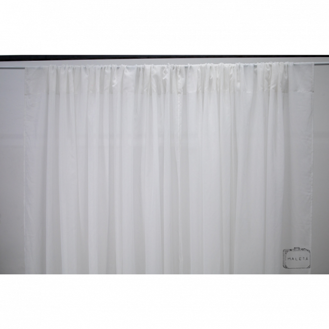 CORTINA VOIL BRANCA - 2,90X4,00