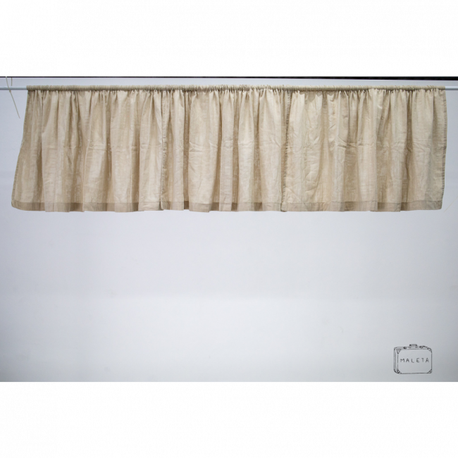 CORTINA LINHO AREIA PARA VITRÔ DE COZINHA - 1,50X0,60