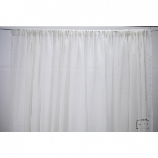CORTINA LINHO BRANCA - 7,30X3,10