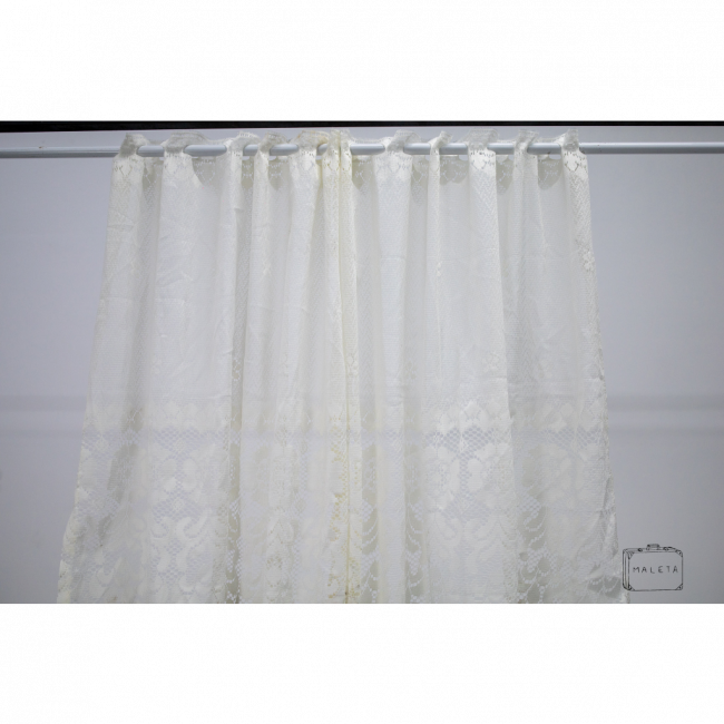 CORTINA RENDA CREME - 0,90X0,80