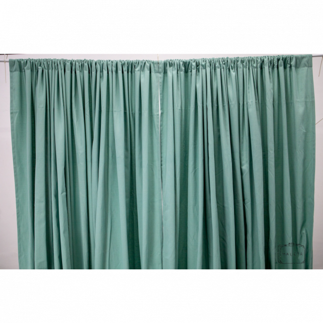 CORTINA ALGODÃO VERDE - 4,10X3,00