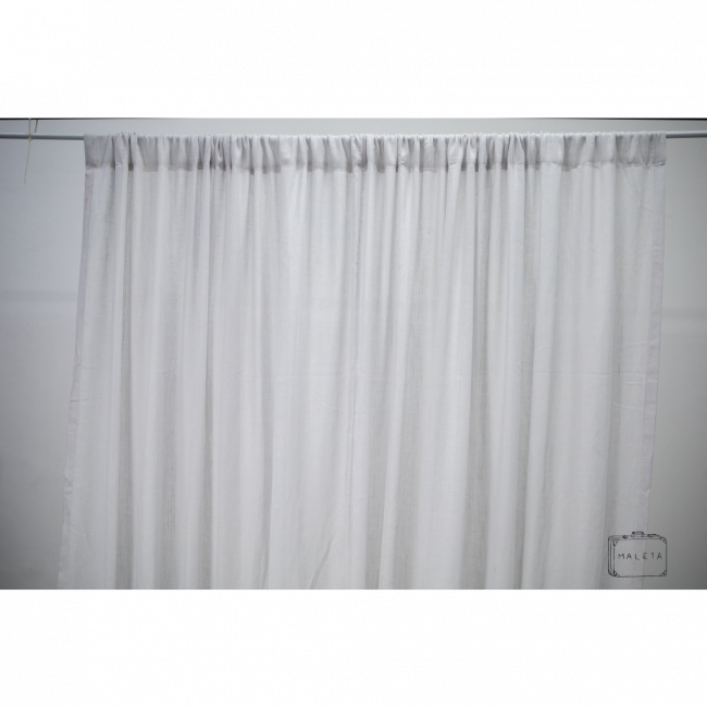 CORTINA LINHO BRANCA - 3,65X2,80