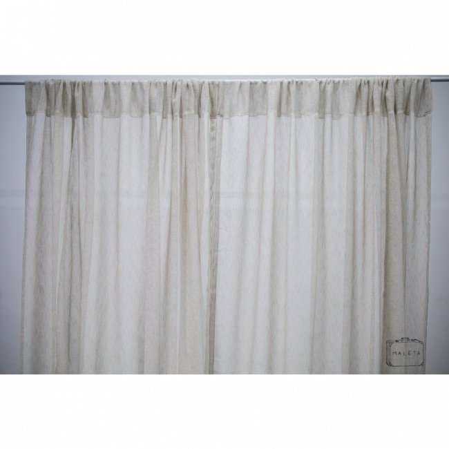 CORTINA LINHO AREIA - 2,10X2,50