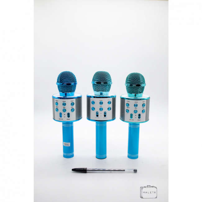 MICROFONE BLUETOOTH (AZUL/VERDE)