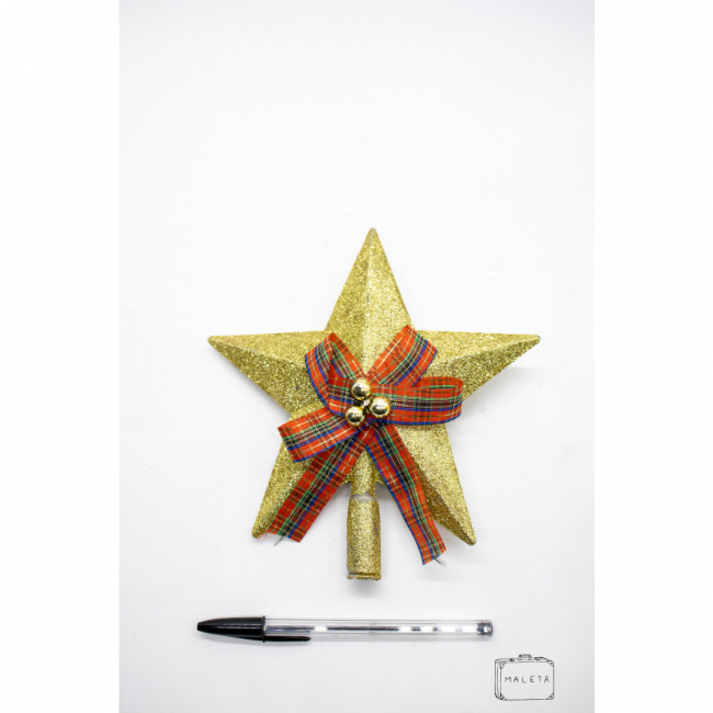 ESTRELA PARA ÁRVORE DE NATAL DOURADA