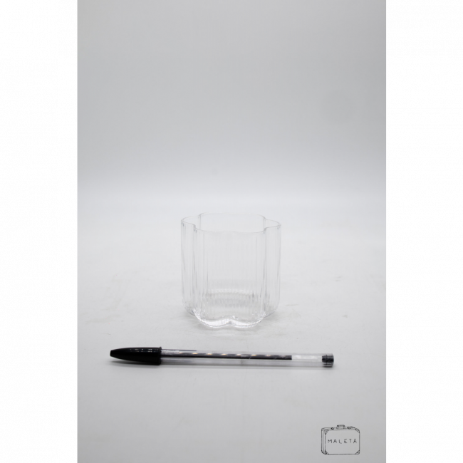 VASO VIDRO CABELADO FORMATO FLOR