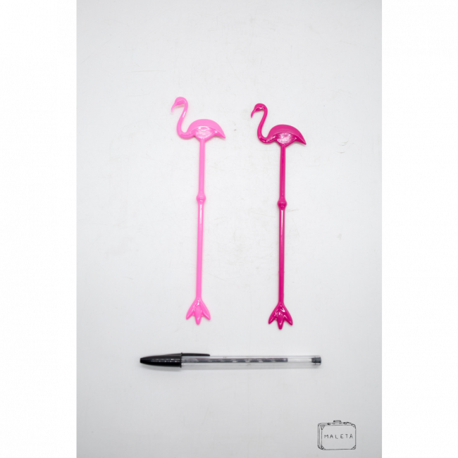 MEXEDOR DE DRINK ACRÍLICO FLAMINGO - ROSA