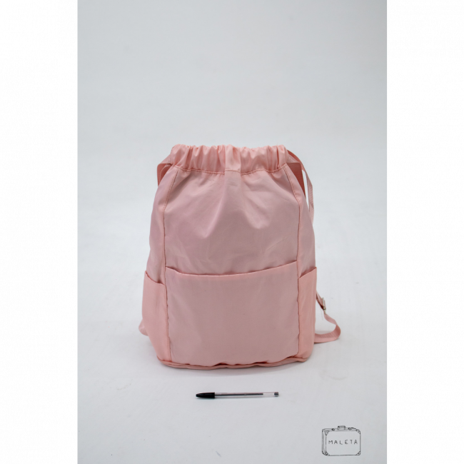 MOCHILA TACTEL ROSA CLARO