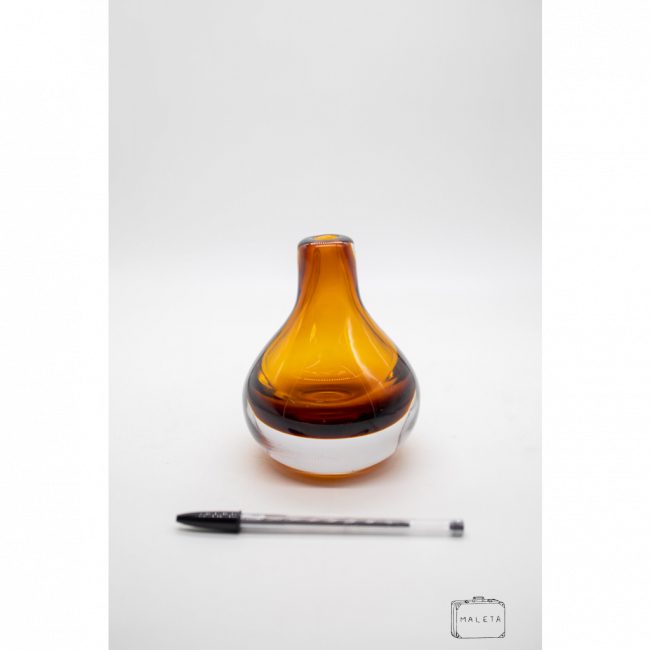 VASO VIDRO MARROM GOTA