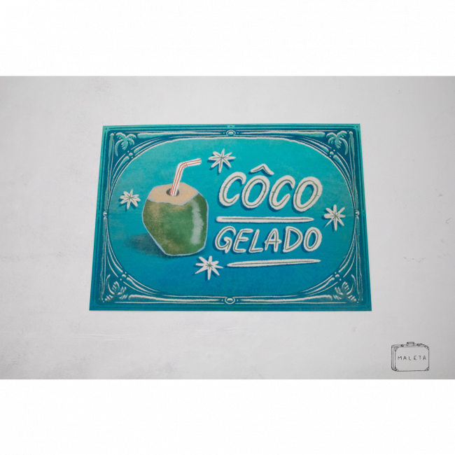 ARTE GRÁFICA PLACA PVC CÔCO GELADO - 0,75X0,54