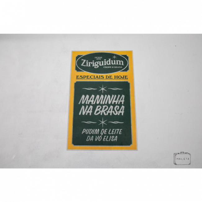 ARTE GRÁFICA PLACA PVC ZIRIGUIDUM - 0,51X0,80