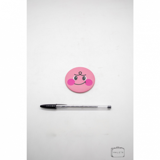 ESPELHO DE BOLSA REDONDO ROSA - LS