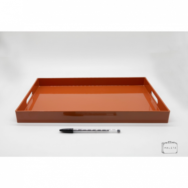 BANDEJA RETANGULAR LARANJA
