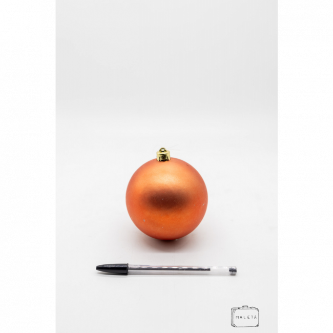 BOLA PARA ÁRVORE DE NATAL LARANJA METALIZADO FOSCO