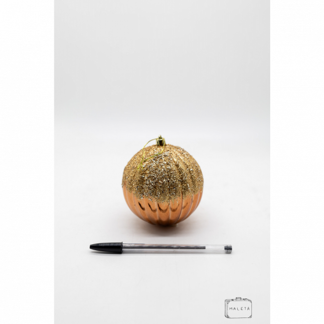 BOLA PARA ÁRVORE DE NATAL COBRE COM GLITTER