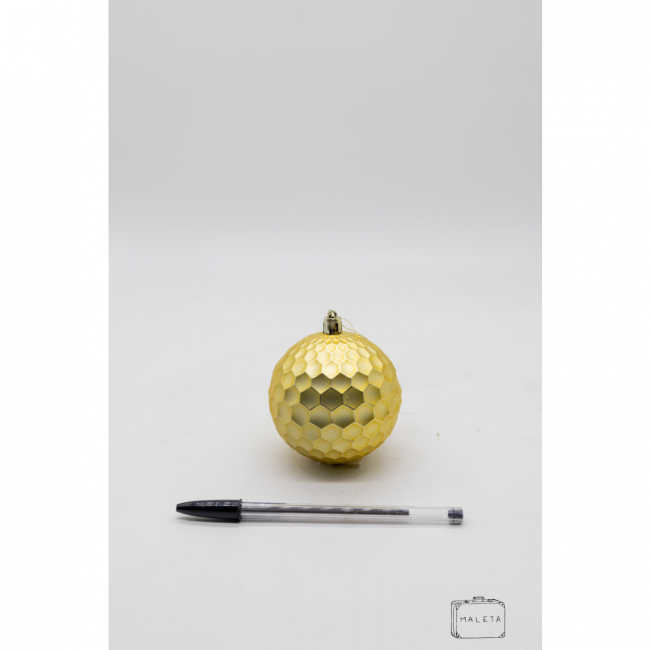 BOLA PARA ÁRVORE DE NATAL DOURADA MARTELADA