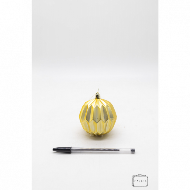 BOLA PARA ÁRVORE DE NATAL DOURADA TEXTURADA