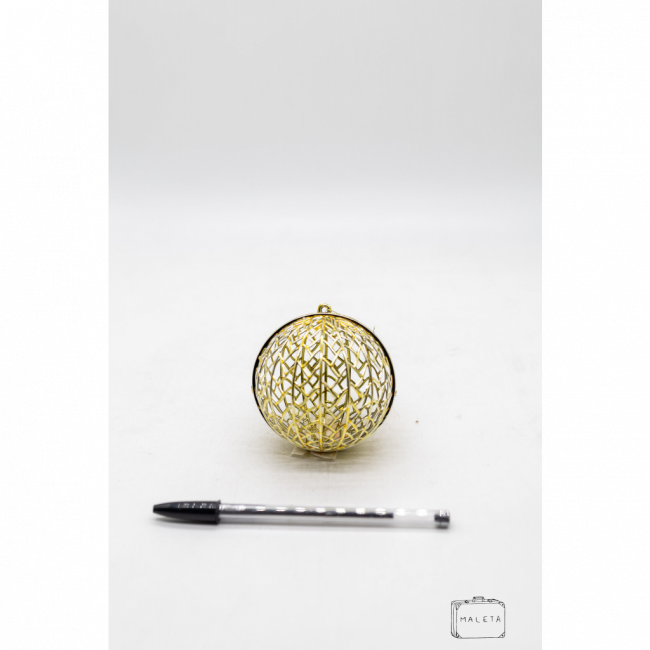 BOLA PARA ÁRVORE DE NATAL DOURADA VAZADA