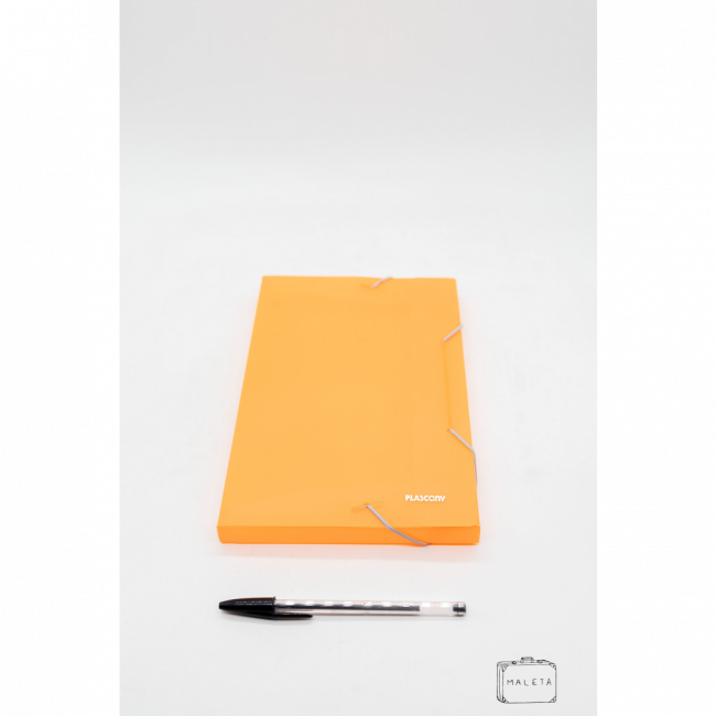 PASTA A5 LARANJA NEON