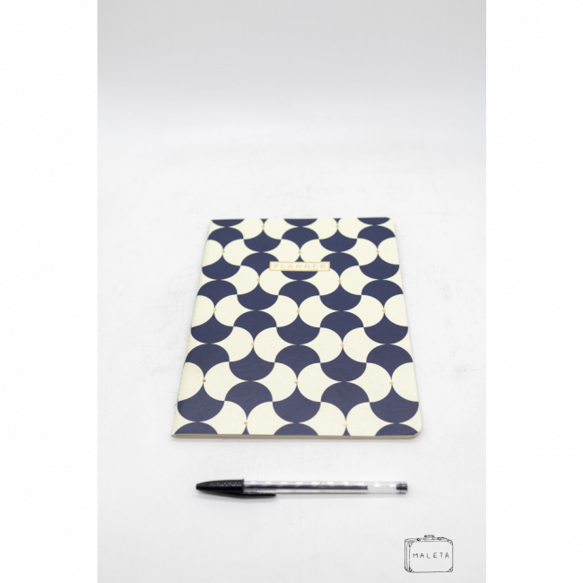 CADERNO A5 COM ESTAMPA LEQUE