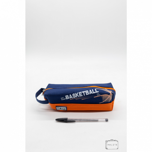 ESTOJO BASKETBALL AZUL E LARANJA